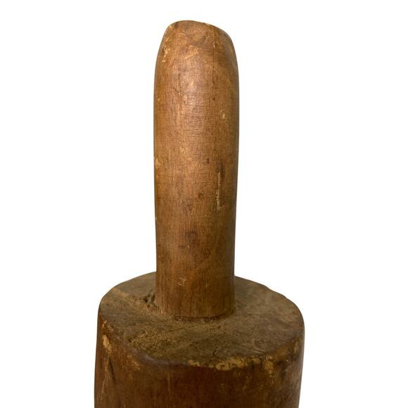 Vintage Antique Hand Turned Rolling Pin Primitive - Picture 10 of 14